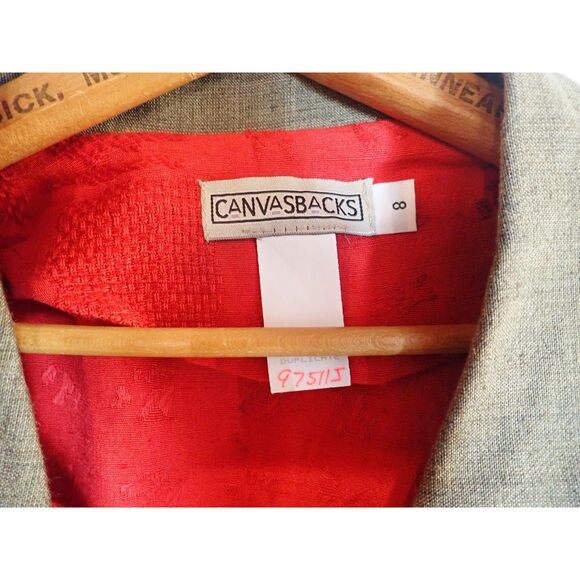 Canvasbacks Patchwork Embroidered Art Jacket Blazer Size 8 Small Red Ornate - Picture 11 of 12